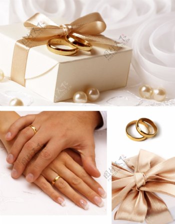 结婚礼物与珍珠戒指图片