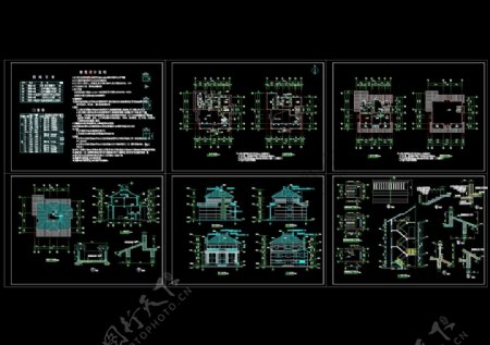别墅建筑全套图纸CAD图纸