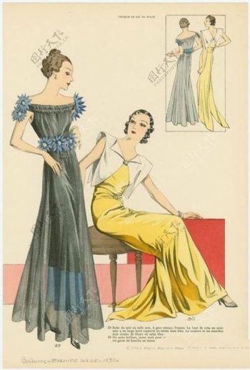 2款欧式长裙设计图