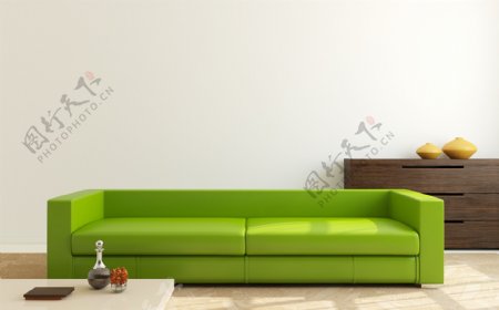 时尚绿色沙发图片