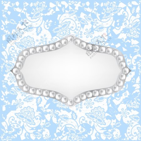 白色珍珠边框