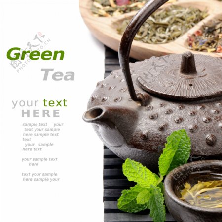茶叶茶具摄影图片