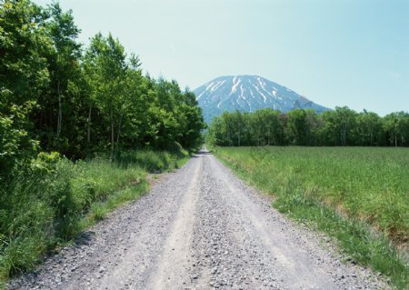 乡村道路背景素材图片