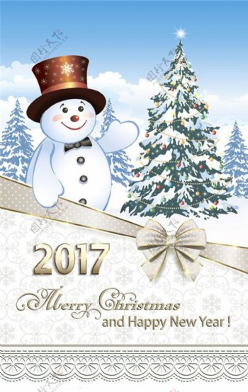 2017年圣诞节卡通背景图片