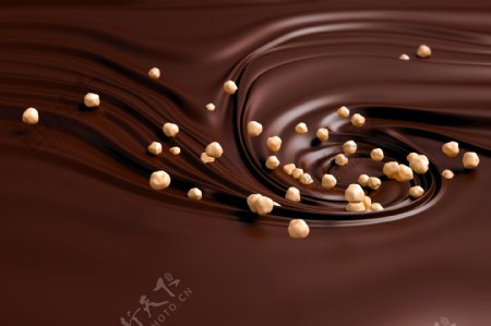香浓巧克力液体图片