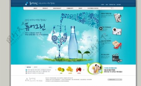 韩国矿泉水饮料类企业网页