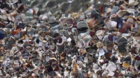 河水鹅卵石视频素材