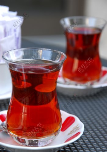 土耳其红茶摄影图片