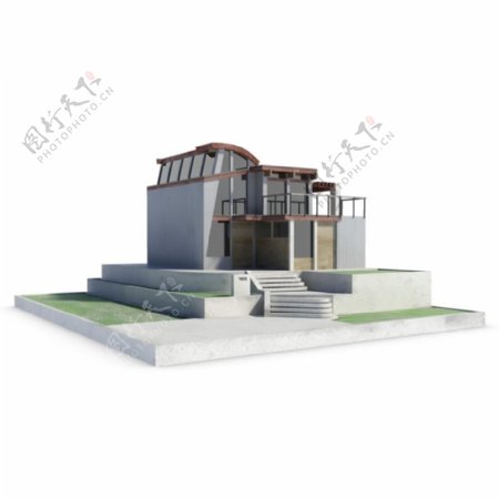 别墅房子建筑物3D模型