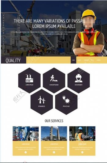 建筑施工工业网站素材