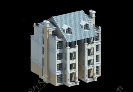 MAX多层别墅3D模型