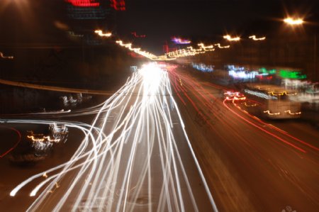 城市马路夜景图片