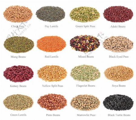 16种谷物豆类高清图片