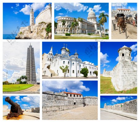 古巴建筑风景图片