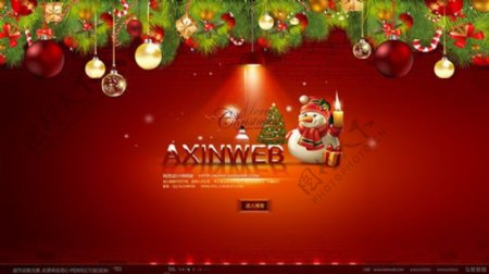 圣诞节网站界面设计psd素材