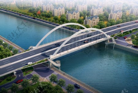 跨河大桥设计效果图图片