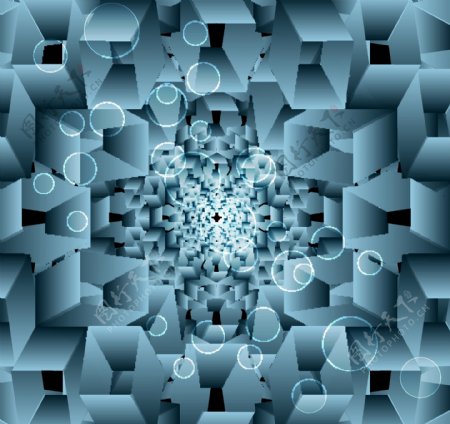 立方体组成的漩涡