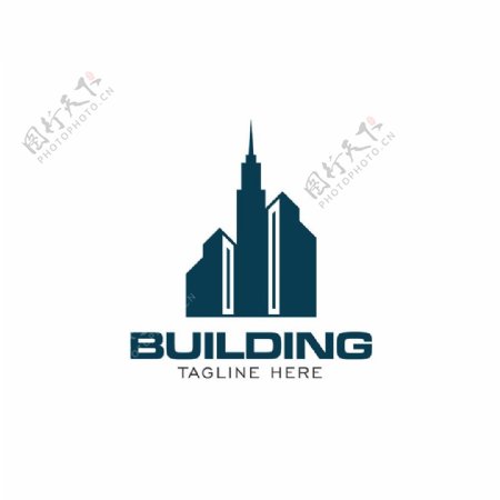 高楼建筑logo设计图片
