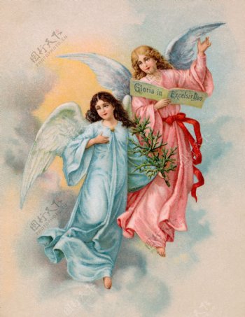 两个女天使图片