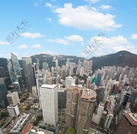香港鸟瞰风景图片