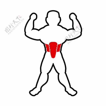 男性腹肌图标图片1