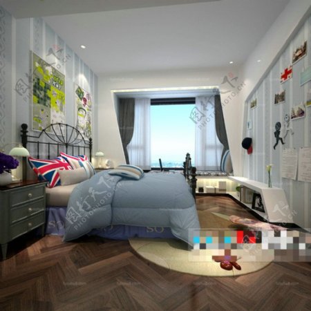 卧房空间3D模型
