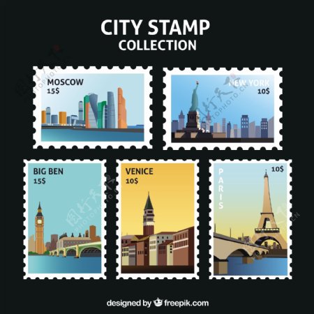 梦幻般的城市邮票图标