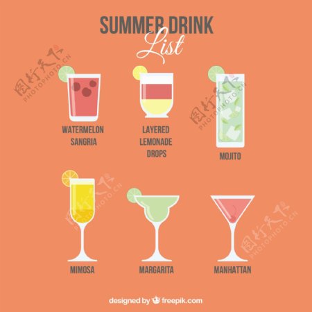 派对夏日饮品清单