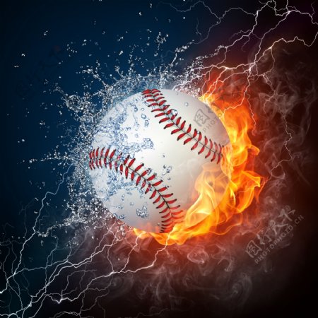 水珠火焰与棒球