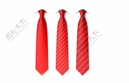红色线条领带