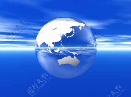 蓝色地球背景图片图片