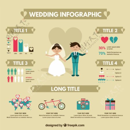 漂亮的结婚信息图表