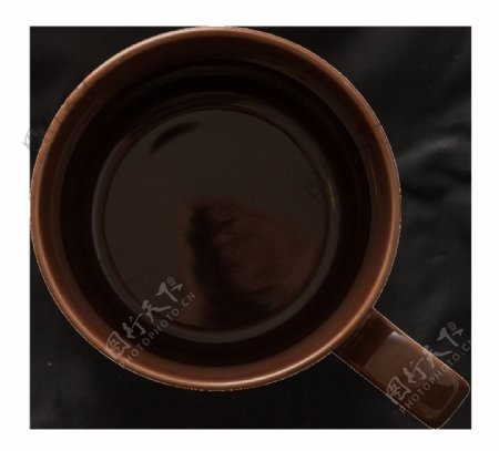 咖啡色陶瓷杯子俯视厨房元素