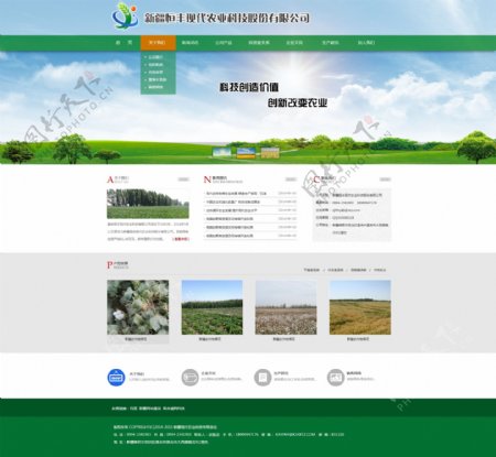 绿色简洁企业网站图片