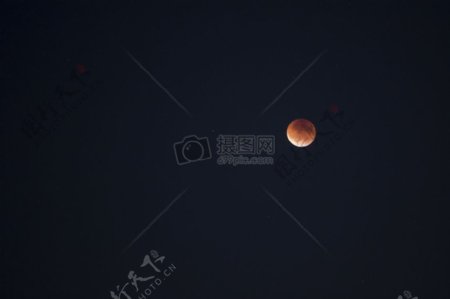 月食血月太阴月亮夜天文学红色全天空空间