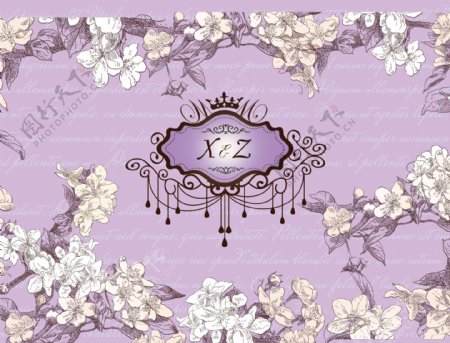 淡紫色婚礼背景