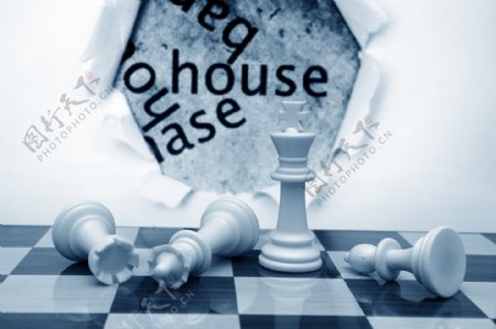 国际象棋和房子的概念