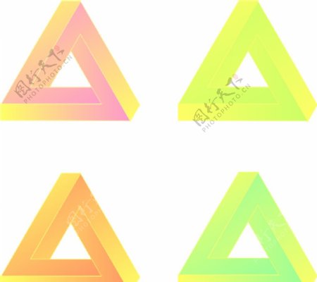 三角立体logo