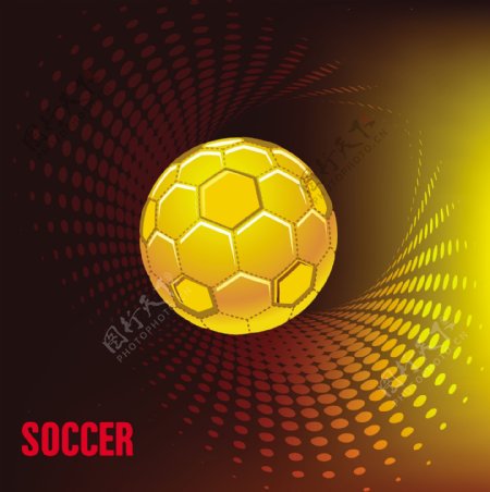 金色足球背景图