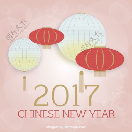 中国农历新年2017大背景