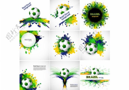 巴西足球矢量设计图