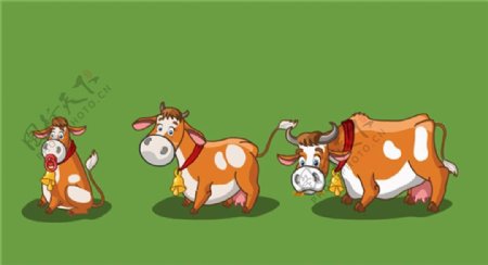 可爱的奶牛flash动物素材