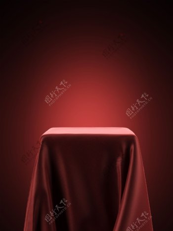 红色桌子创意广告背景素材