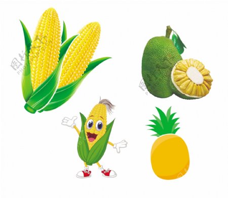 玉米菠萝图案