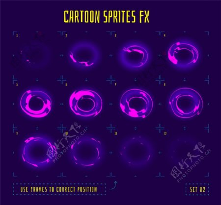 紫色圆环游戏图标图片
