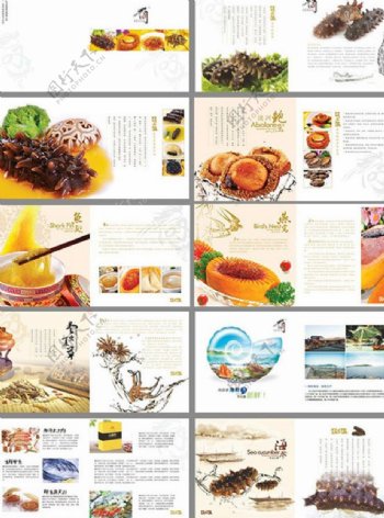 酒店美食画册设计模板psd素材.