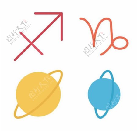空间科学简洁矢量icon