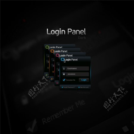 黑色按钮手机UI图标按钮素材下载