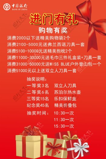 中国银行礼品单