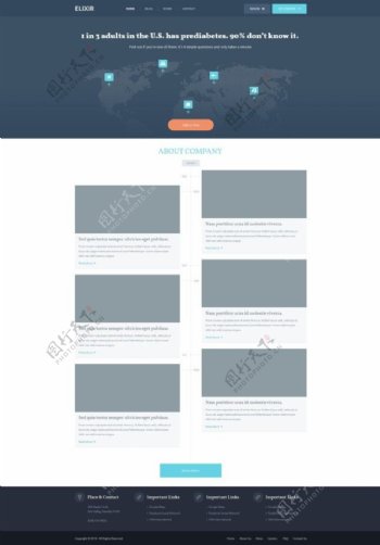UI企业网站时间线模板